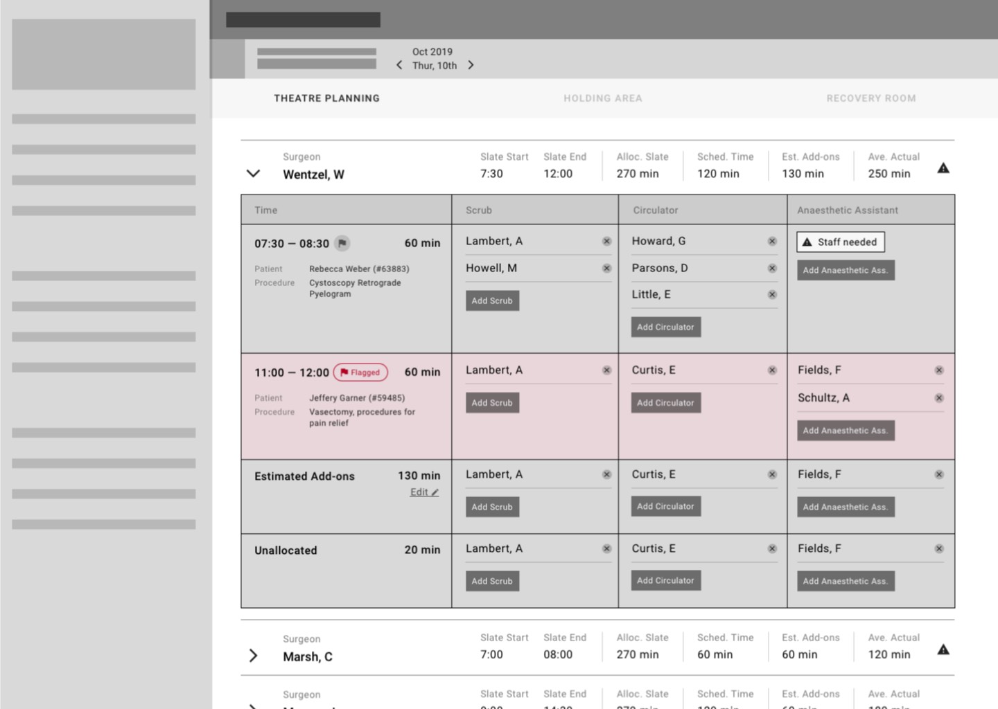 Wireframe exploring data display