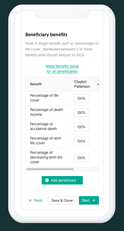 LifeCheq UI